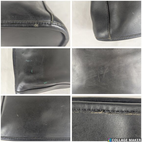 Authentic Longchamp Black Leather Crossbody Shoulder Bag Made in France - Picture 8 of 9